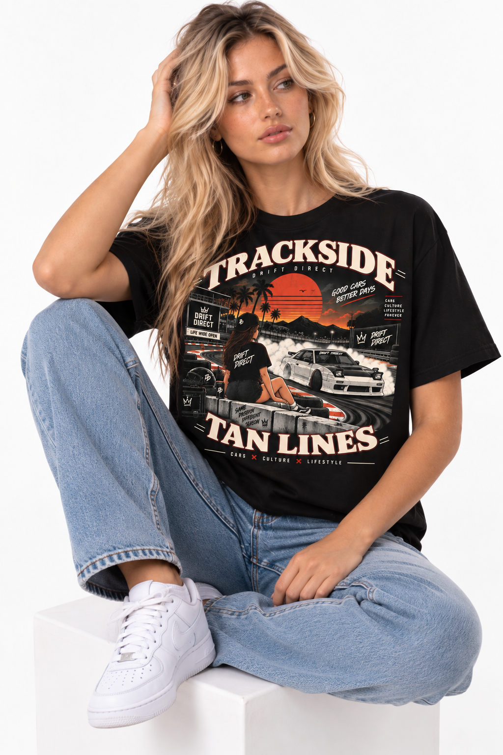 “Trackside Tan Lines” 240SX S13 Crop Tee